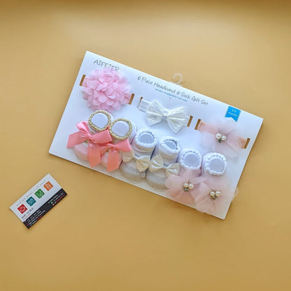 Pack of 3 Booties & Headbands Set