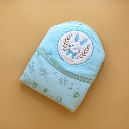 Premium Velvet Hooded Wrapping Sheet/Blanket - Winter - Rabbit 🐰