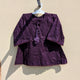 2 Pieces Baby Girl Embroidered Frock with Shalwar - Deep Purple