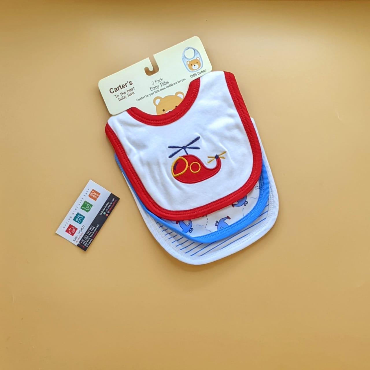 Pack of 3 Bibs - Car/Plane