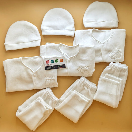 Pack of 3 Suits with Cap - Winter - White