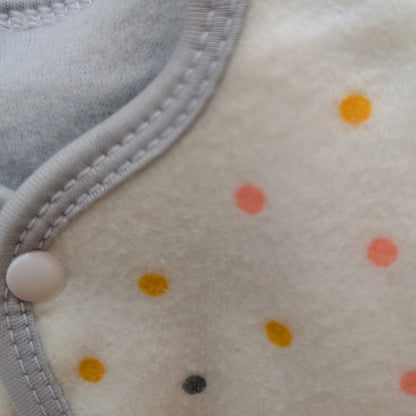 Baby Pack of 3 Suits with Cap - Dots - Winter - Grey, Sea Green, Peach