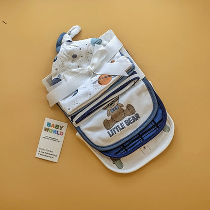 Baby Pack of 3 Bibs & Caps