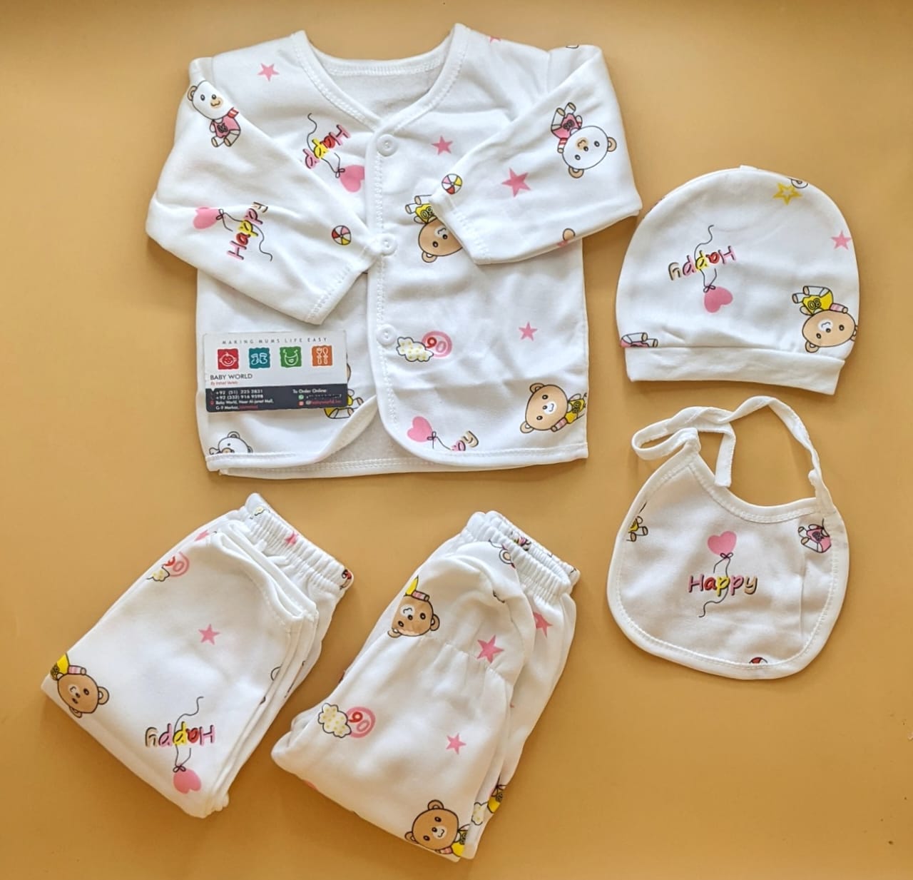 5 Pieces Suit Set - Winter - Happy Bear 🐻