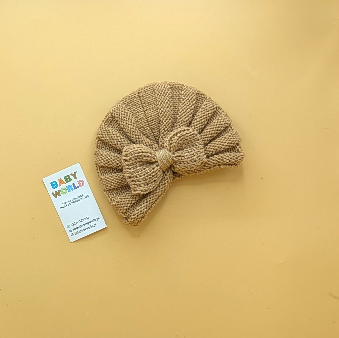 Baby Wool Cap - Bow - Winter