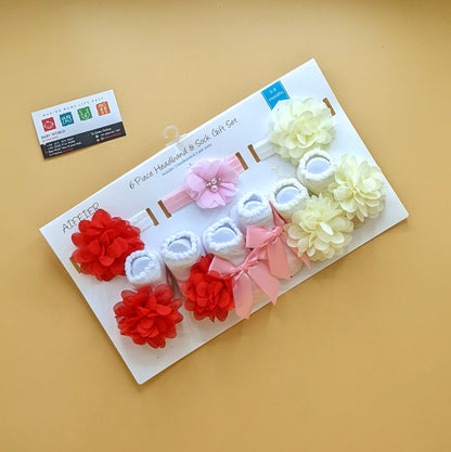 Pack of 3 Booties & Headbands Set