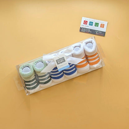 Premium Quality Baby Pack of 3 Booties Set