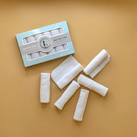 Pack of 6 Face Towels - White