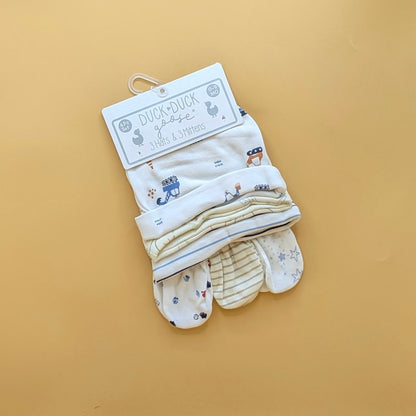 Pack of 3 Caps & 3 Mittens Pair