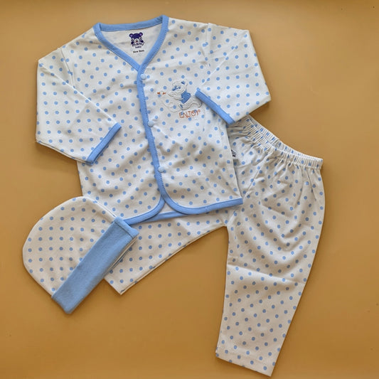 Baby Suit with Cap - Dots