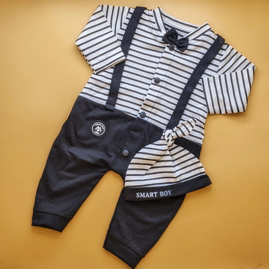 Romper with Cap - Lines