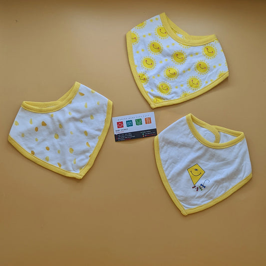 Pack of 3 Bibs - Yellow