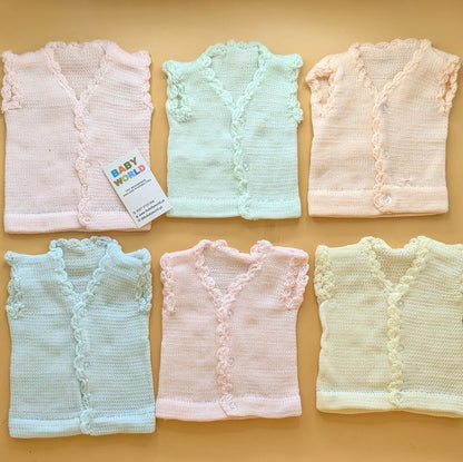 Baby Pack of 6 Vests - Woolen - Winter