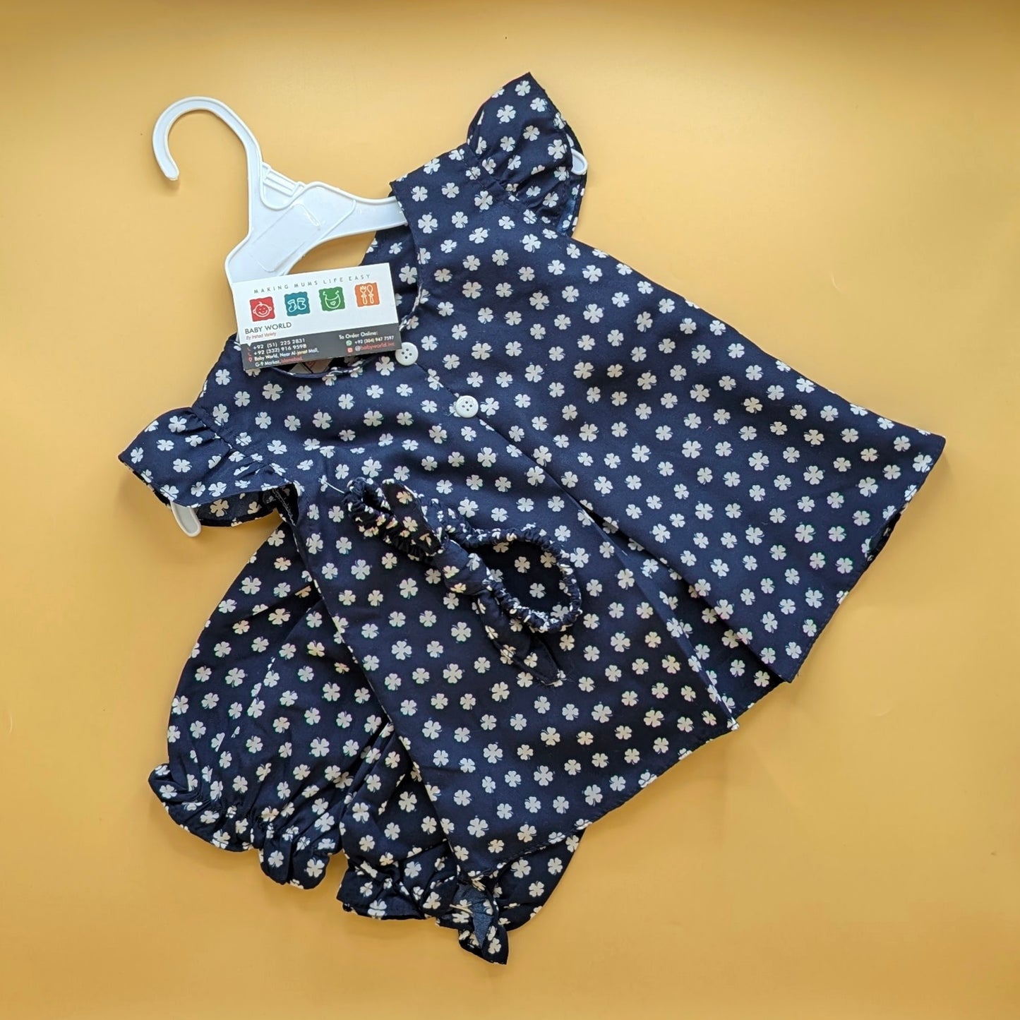 Frock with Pants & Headband - Leaves