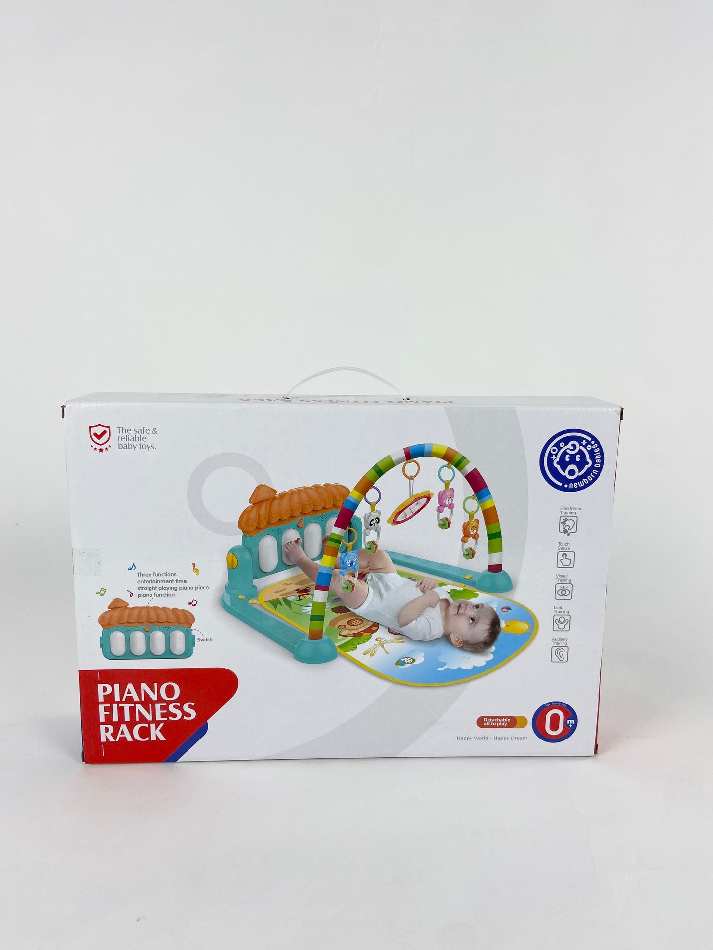 Cartoon Baby Activity Gym Fitness Baby Musical Piano Play Gym Mat With Animal Rattle Toys