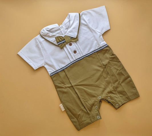 Romper - Half Sleeves - Bow