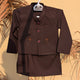 3 Pieces Premium Kameez Shalwar with Waistcoat - Dark Brown