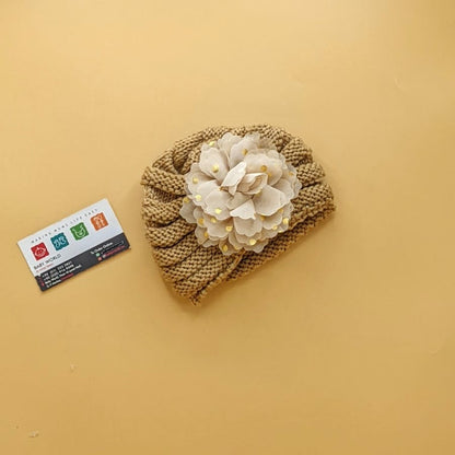 Baby Wool Cap - Flower - Winter