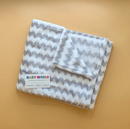 Baby Winter Wrapping Sheet/Ac Blanket - Zigzag Pattern