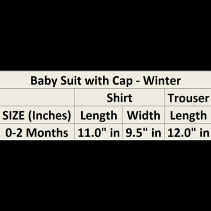 Baby Suit with Cap - Winter