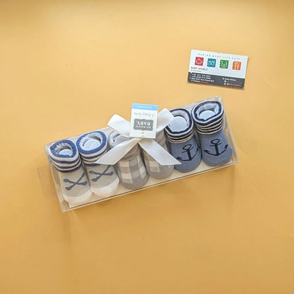 Premium Quality Baby Pack of 3 Booties Set