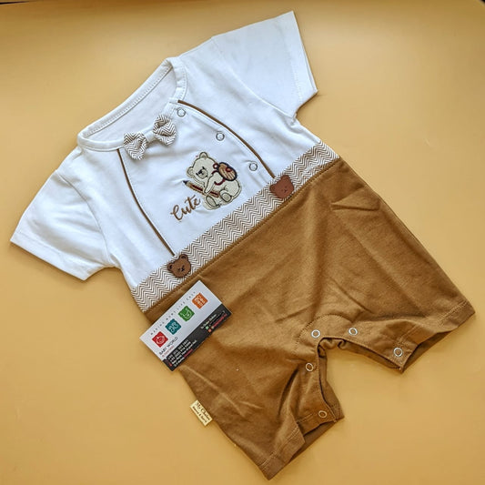 Romper - Half Sleeves - Cute Bear