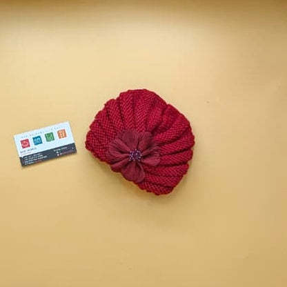 Baby Wool Cap - Floral - Winter