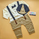 Romper with Cap - Bow/Stripes