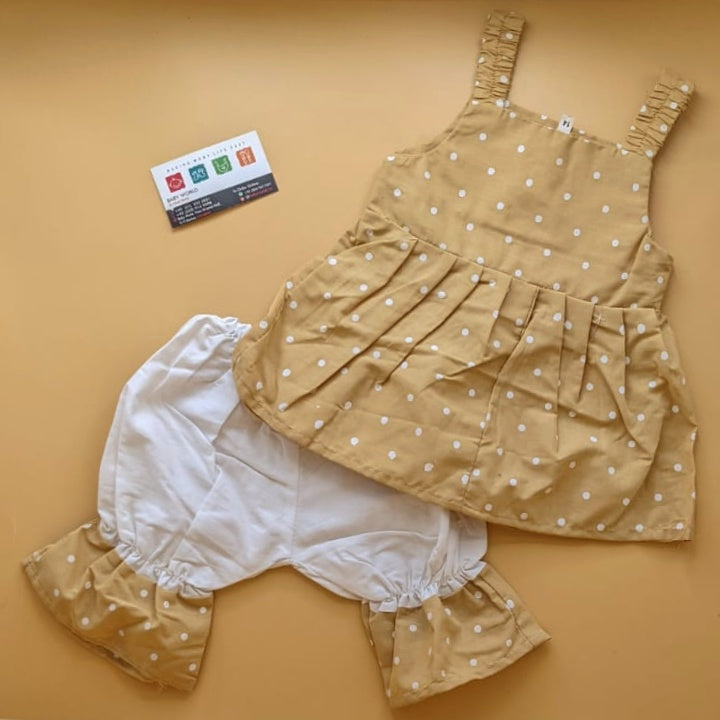 Frock with Pants & Headband - Dots