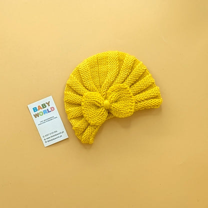 Baby Wool Cap - Bow - Winter
