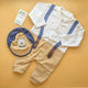 Baby Romper with Cap - Bow/Stripes
