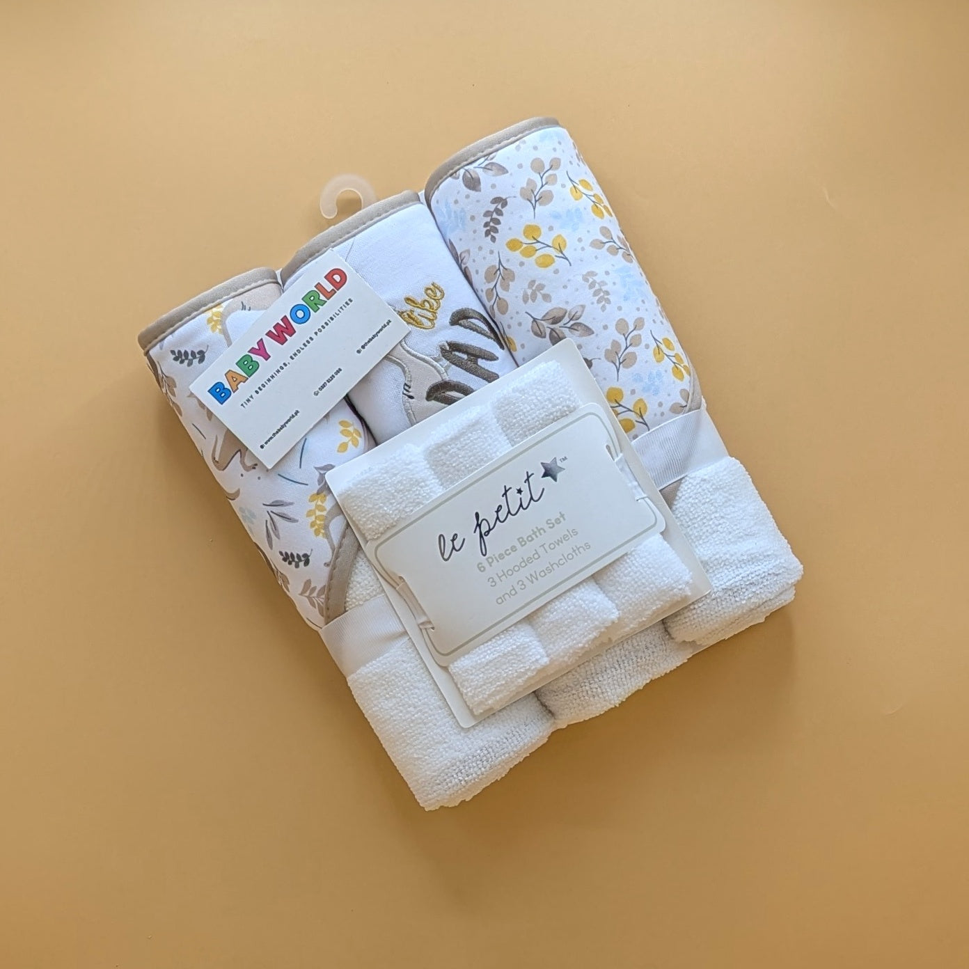 Baby Imported Pack of 3 Hooded Bath Towels with Face Towels