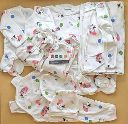 11 Pieces Suit Set - Winter - Balloons/Cow 🐮