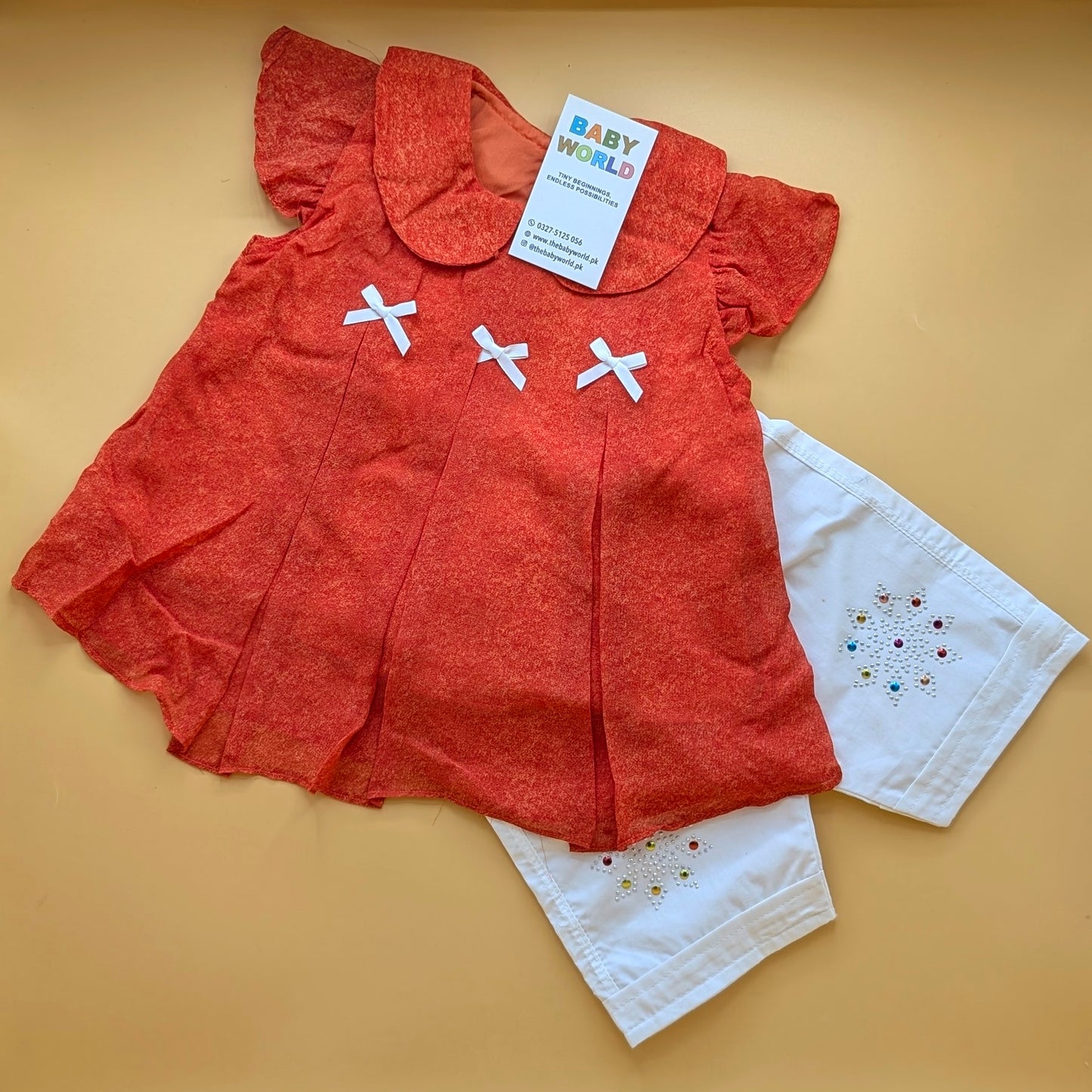 Frock with Pants & Headband - Bow