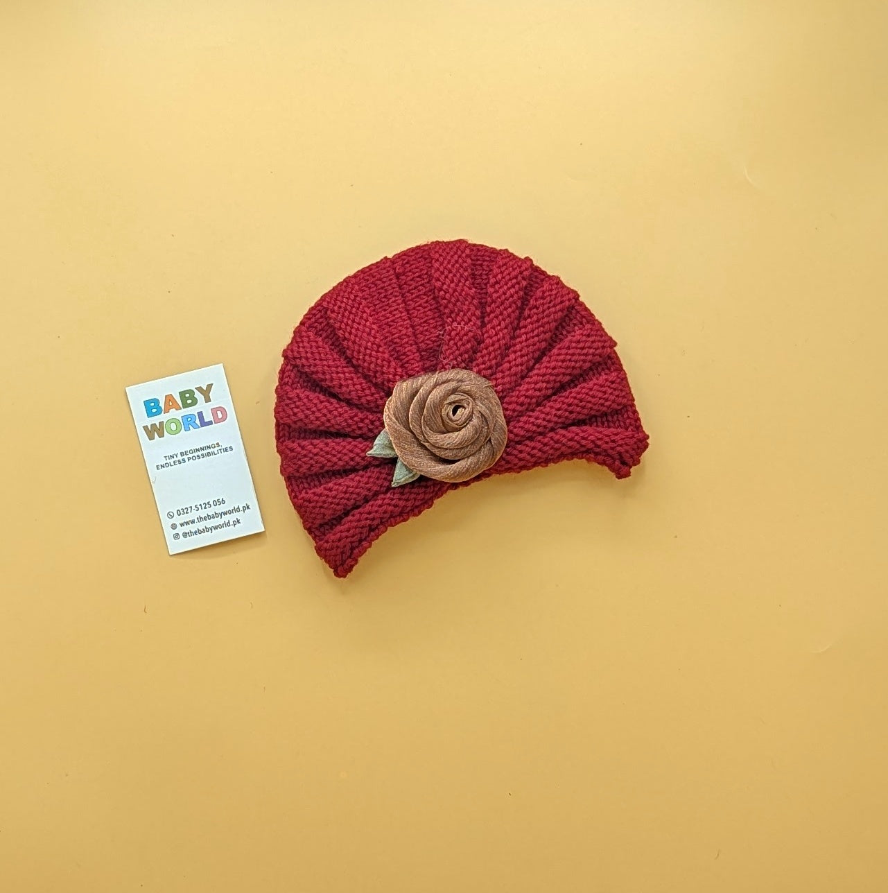 Baby Wool Cap - Rose - Winter