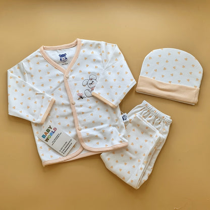 Baby Suit with Cap - Hearts 💕