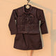 3 Pieces Premium Kameez Shalwar with Embroidered Waistcoat - Brown
