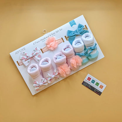 Pack of 3 Booties & Headbands Set