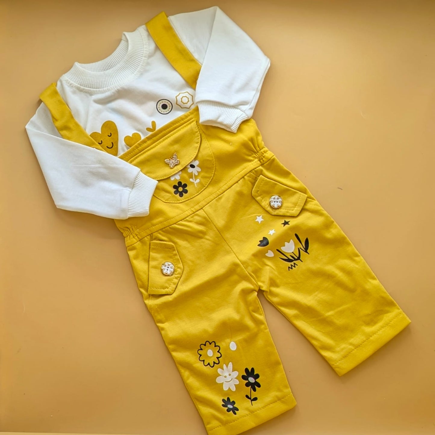 Jumpsuit/Romper - Floral/Hearts