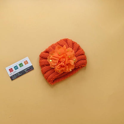 Baby Wool Cap - Flower - Winter
