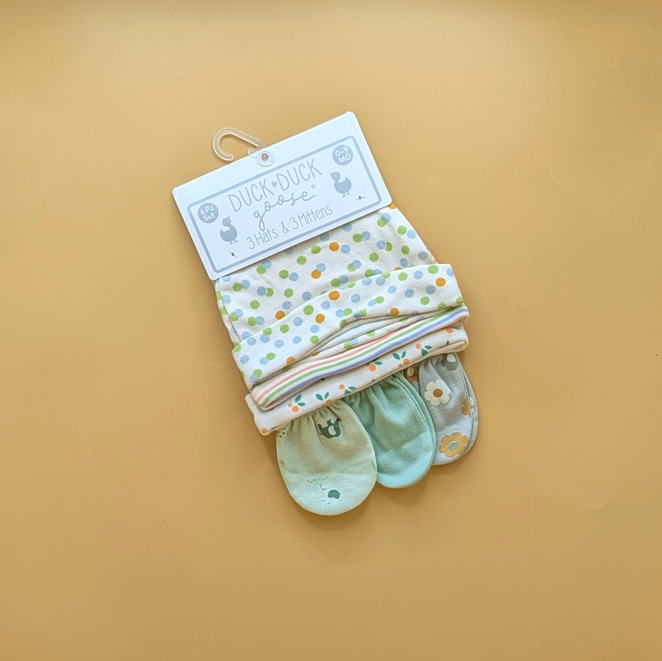 Pack of 3 Caps & 3 Mittens Pair