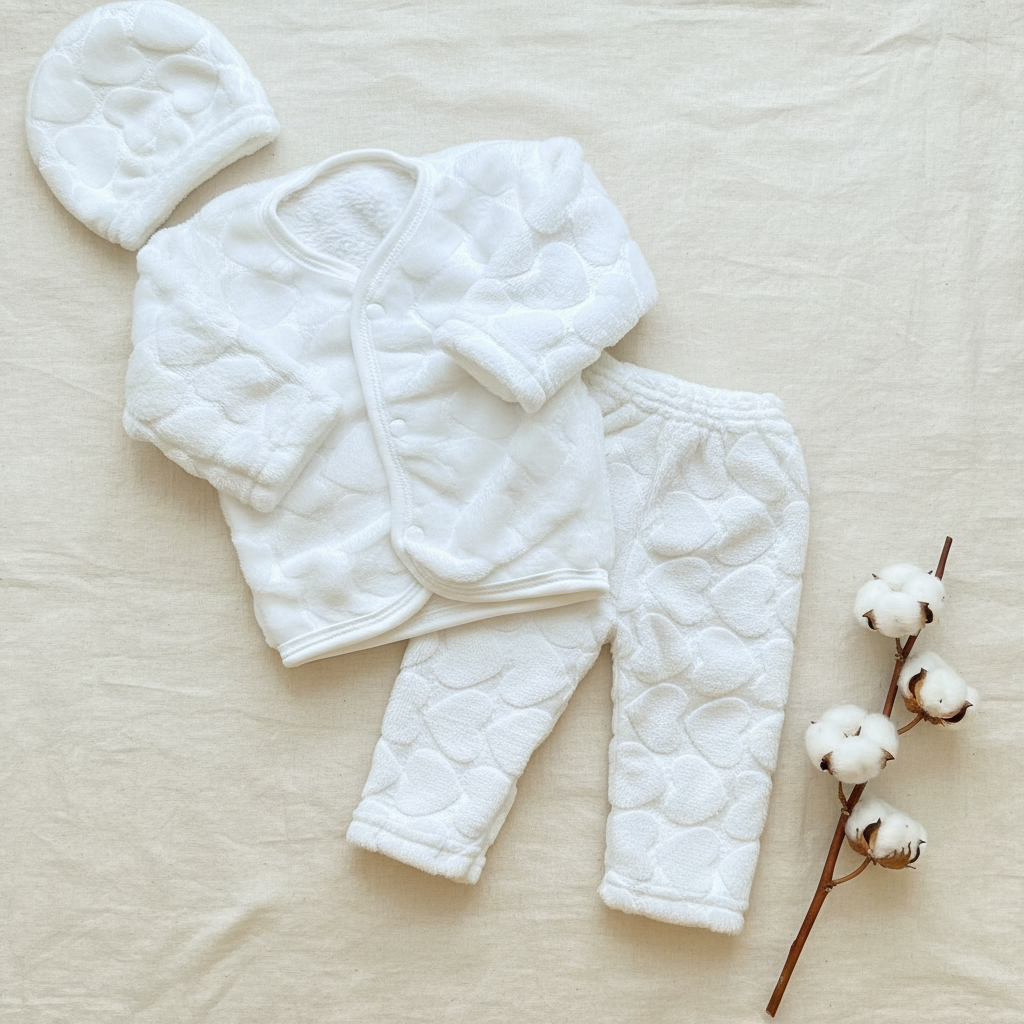 Suit with Cap Flat Lay