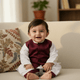 Baby 3 Pieces Dhoti Kurta with Embroidered Waistcoat - Maroon