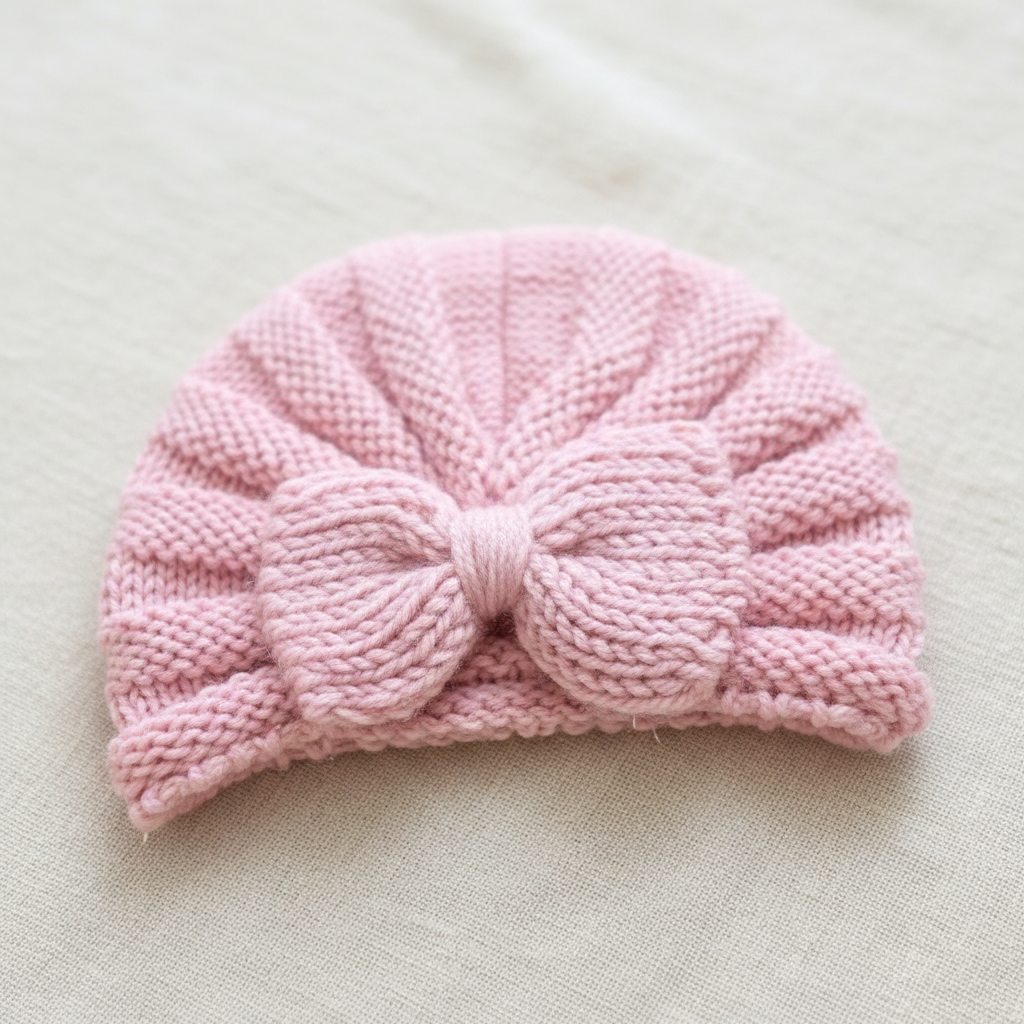 Wool Cap Bow Close-up