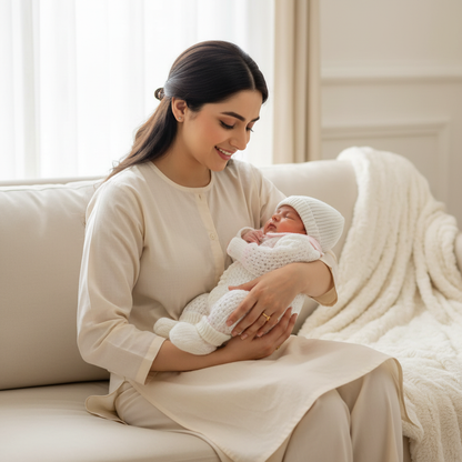 Baby Woolen Knitted Suit - Winter