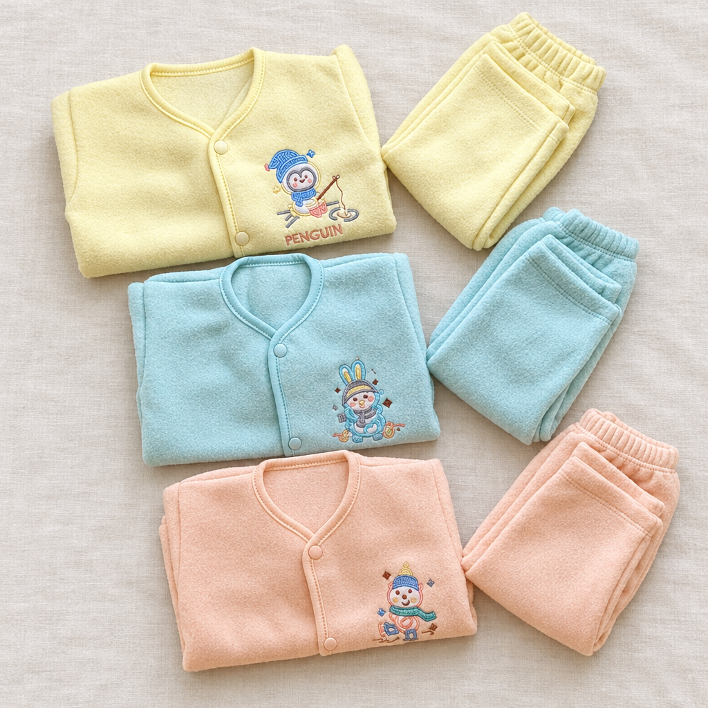 Yellow sea-green and peach suit pack flat lay